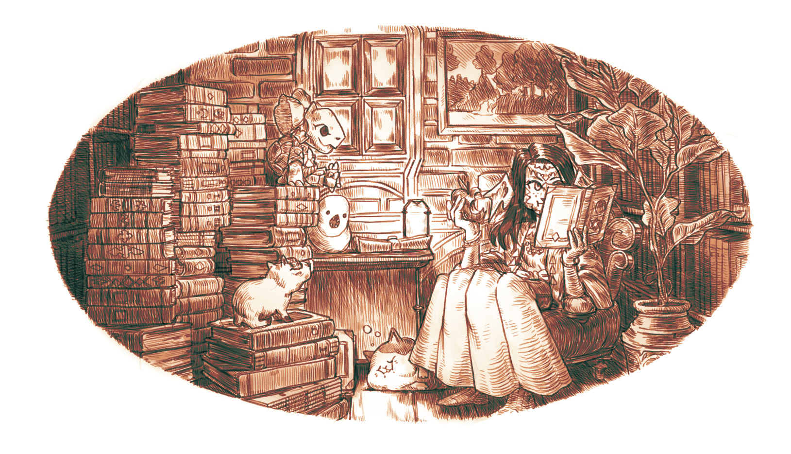 commission of a scene in ffxiv, 2020