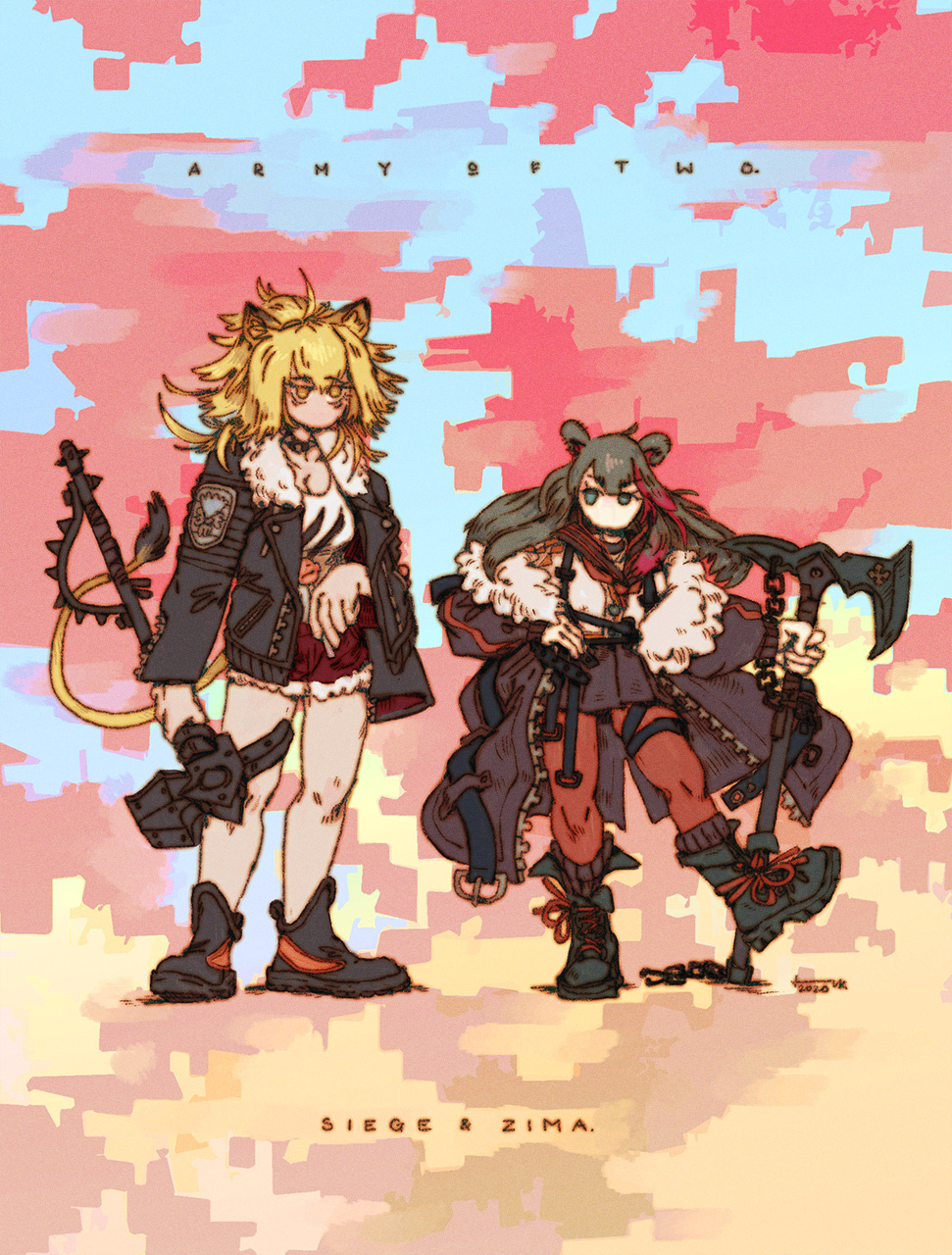 siege and zima from arknights, 2020